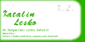 katalin lesko business card